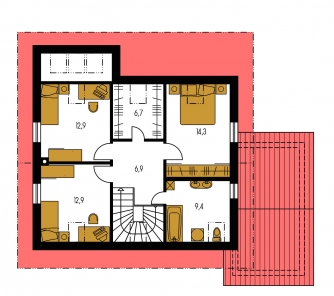 Mirror image | Floor plan of second floor - PREMIER 189